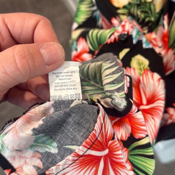 Men’s Allegra Hawaiian Floral Short Sleeve Men’s Button Down 46 Large - Picture 6 of 8